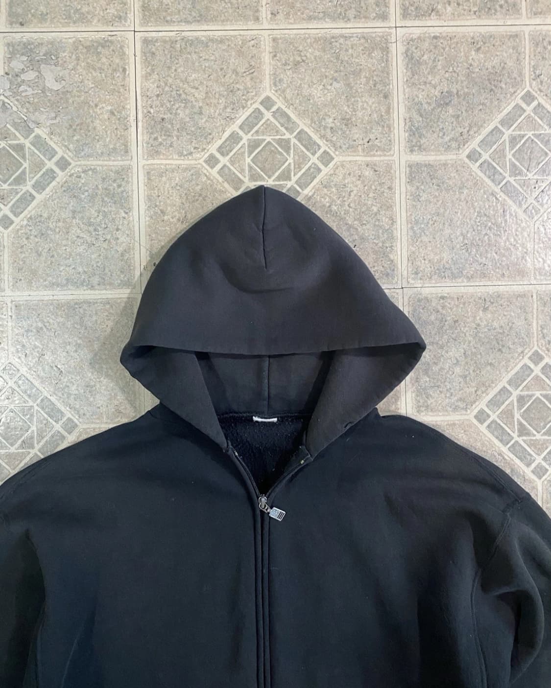 90s 러셀 후드집업 블랙 상품이미지2