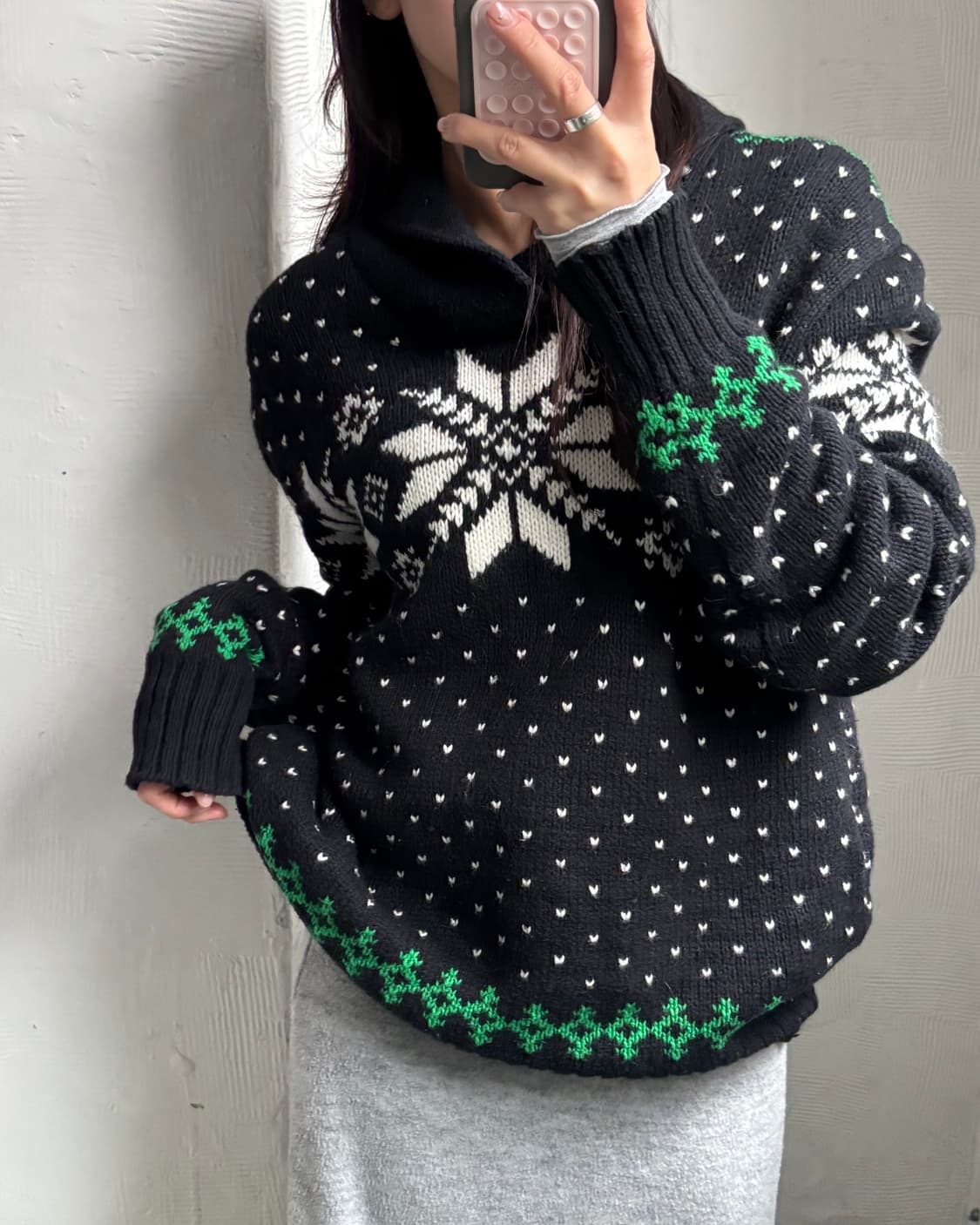 Polo 폴로 랄프로렌 신형 블랙 노르딕 숄카라 니트 상품이미지2