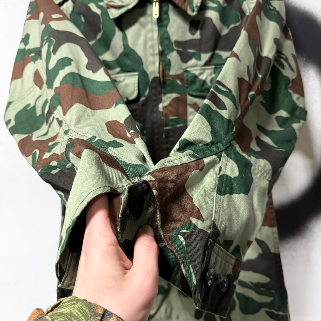 1919s Japanese 일본 밀리터리 군납용 우드랜드 카모 자켓 상품이미지5