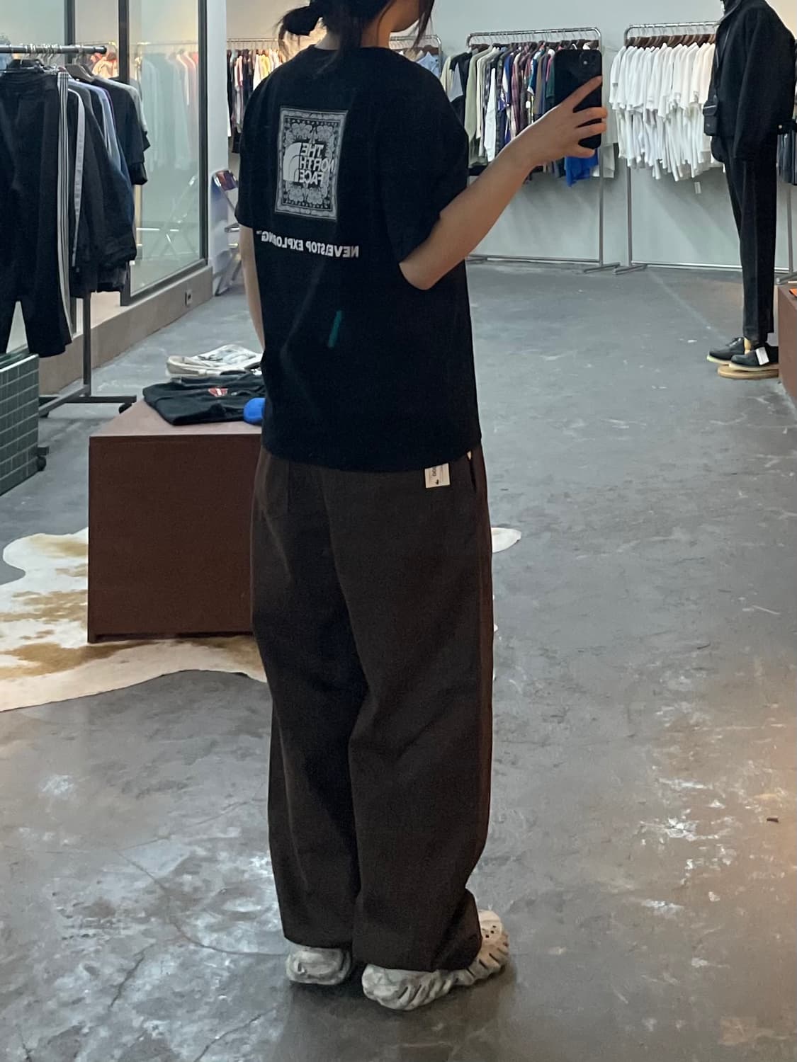 노스페이스 반다나 스퀘어 로고 블랙 반팔 H2837 상품이미지2