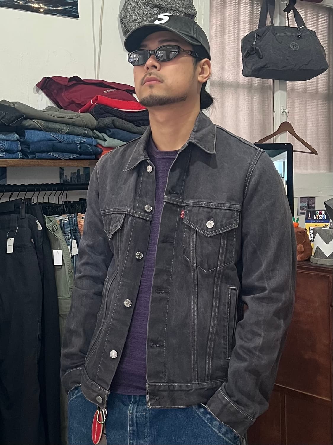 리바이스 블랙 데님 자켓 M 상품이미지1