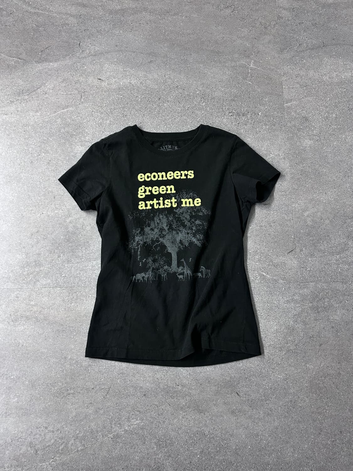 에코 프린트 슬림 그래픽 티셔츠 상품이미지5