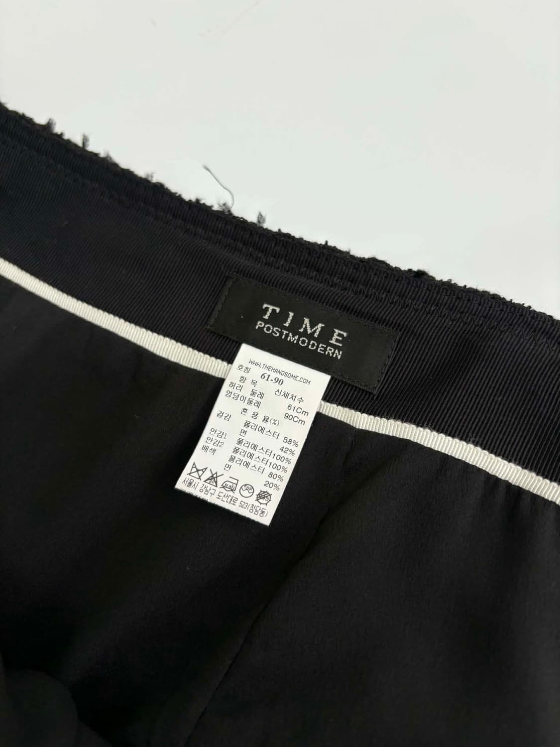 [55/66] 타임 한섬 TIME 20년신형 트위드 레이어드 쉬폰롱스커트 상품이미지4