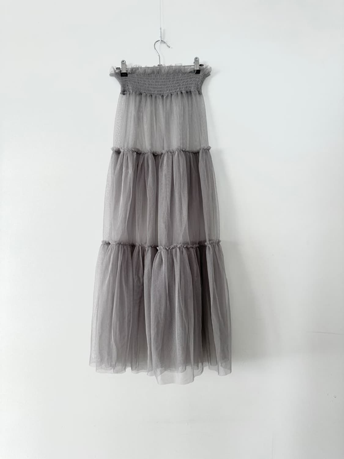 Sheer can can skirt / grey 상품이미지1