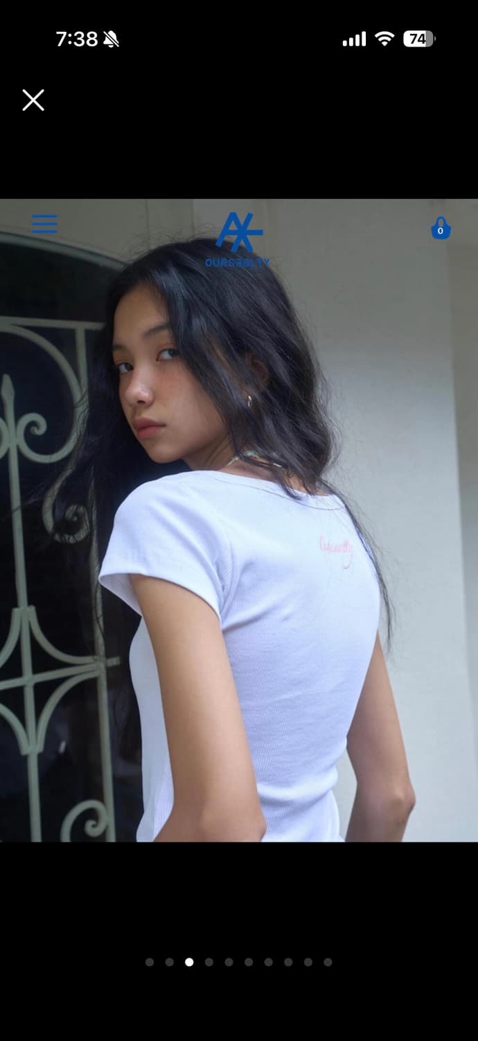 새상품) 아우어솔티 스쿱넥 화이트 상품이미지8