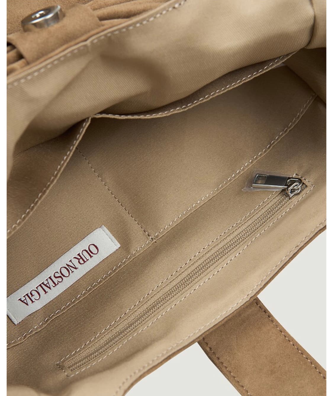 스웨이드 리본 숄더백 딥레드 아우어노스텔지아 상품이미지5