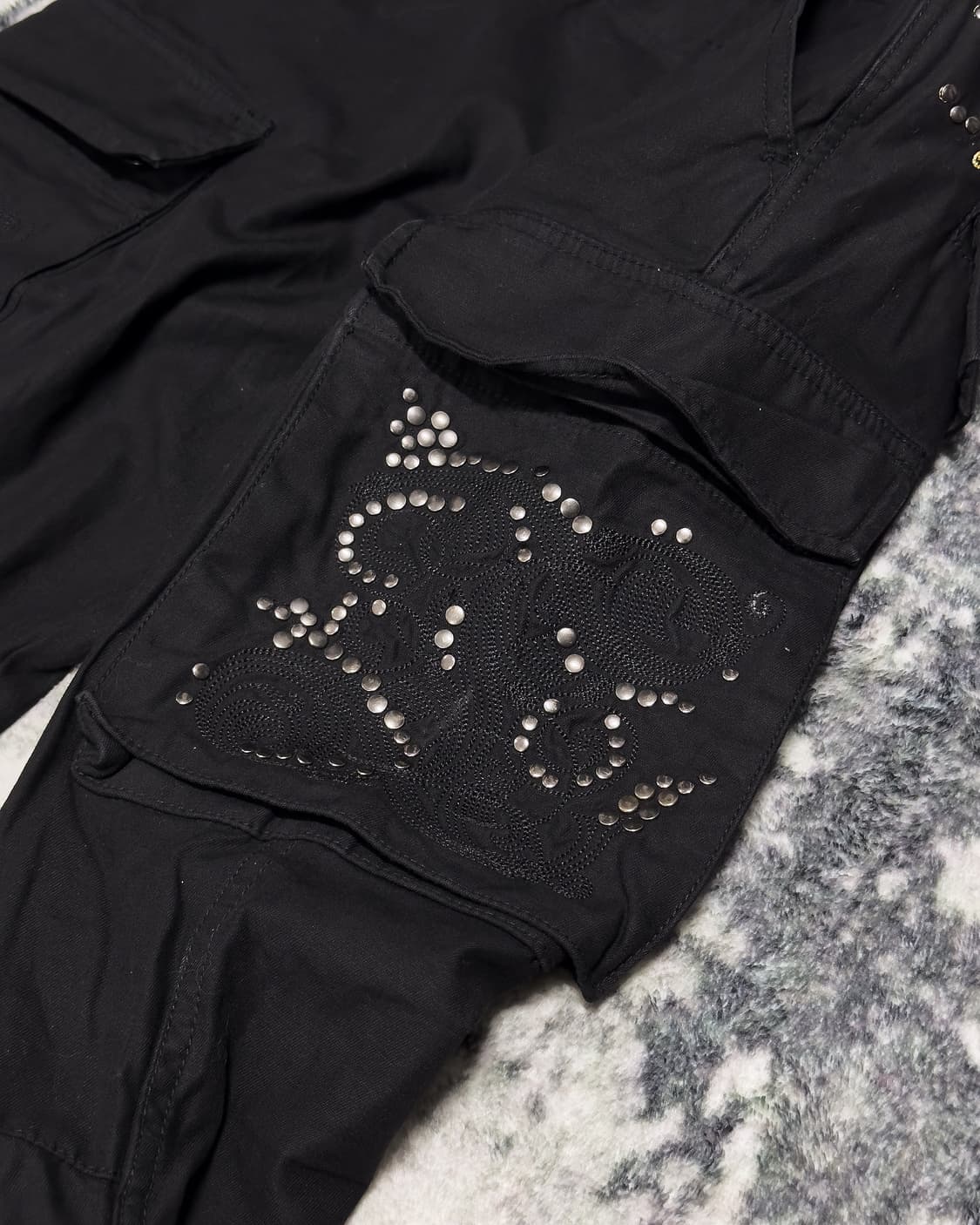 {Jack Rose} Embroidery Cargo Flare Pants 상품이미지5