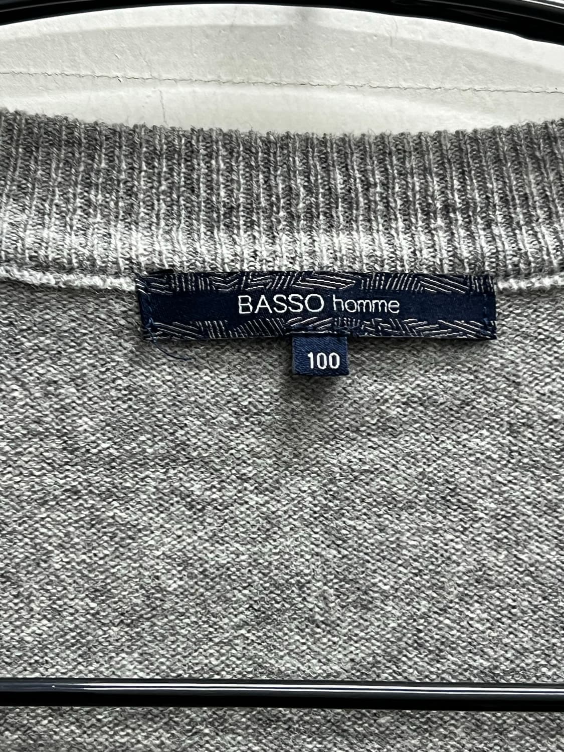 (100) 바쏘옴므 울 캐시미어 가디건 그레이 상품이미지4