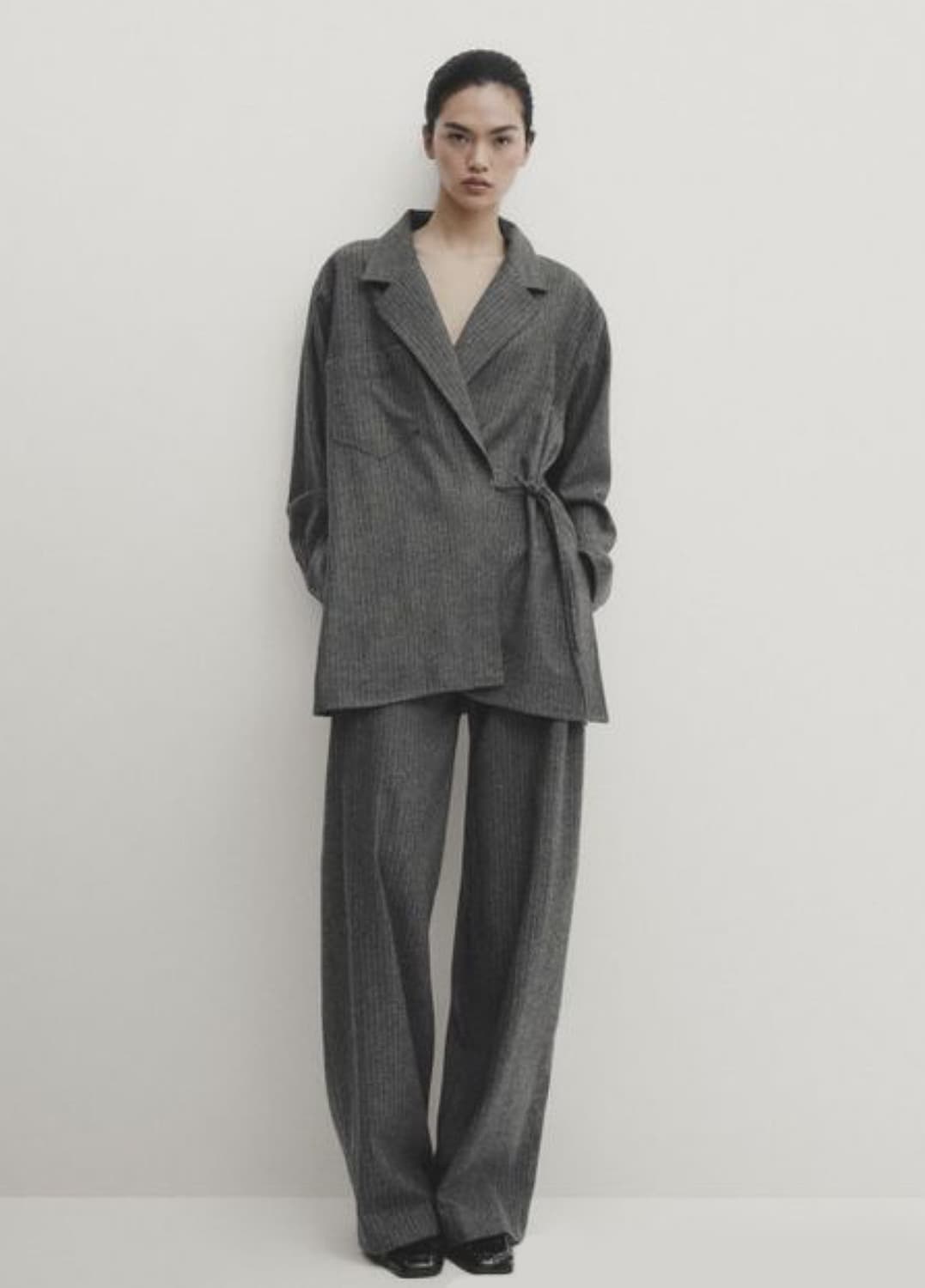 여성 스트라이프 랩 자켓  상품이미지1