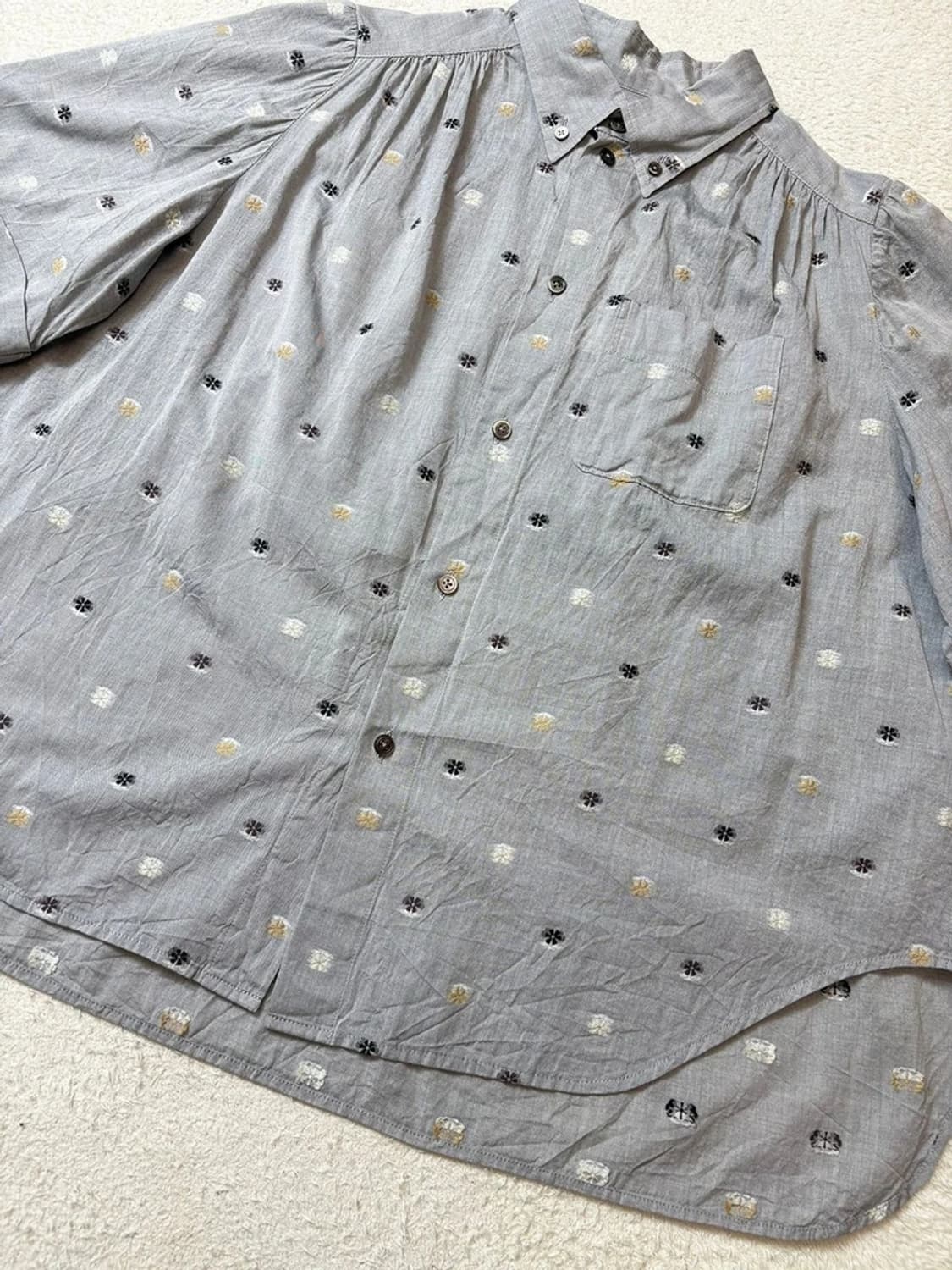 GASA 00's 재팬 플리츠 반팔 블라우스 PN6494 상품이미지4