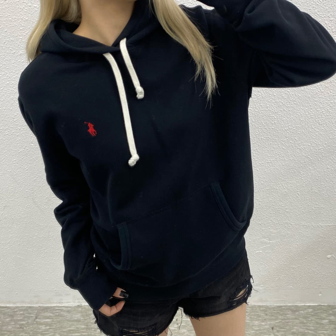 폴로 랄프로렌 레드포니 블랙 후드 M 상품이미지1