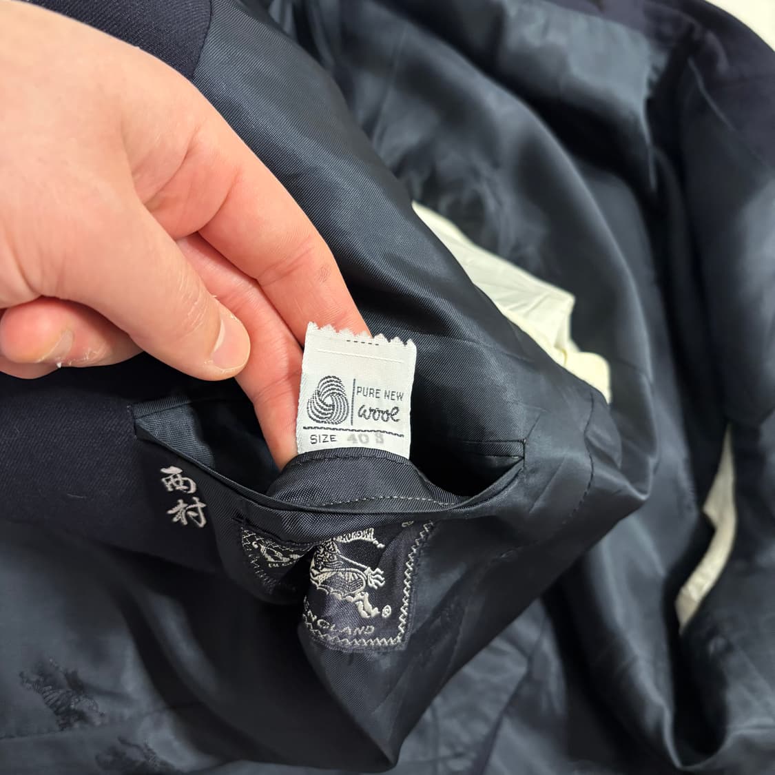 빈티지 버버리 금장 울 블레이저 네이비 자켓 상품이미지9