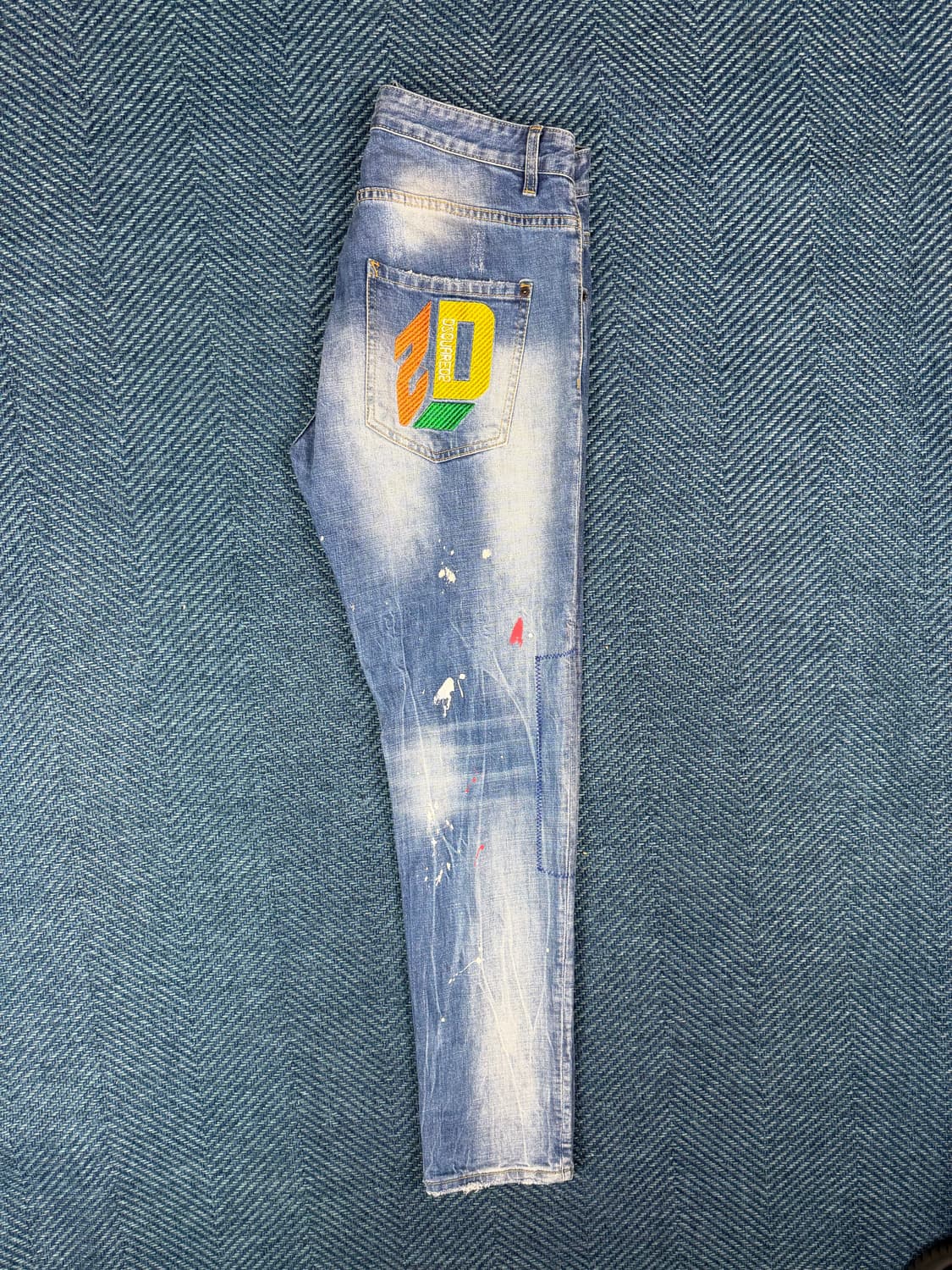 Dsquared2 스타일 빈티지 데님 팬츠 (EU 48 / M~L) 🔥 상품이미지4