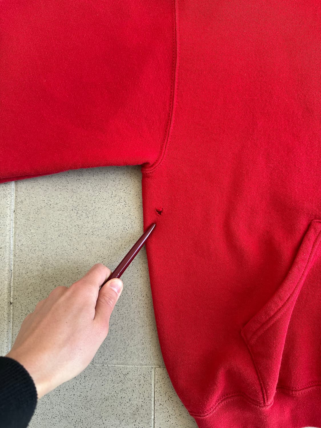 90s 빈티지 러셀 후드 레드 L 상품이미지6