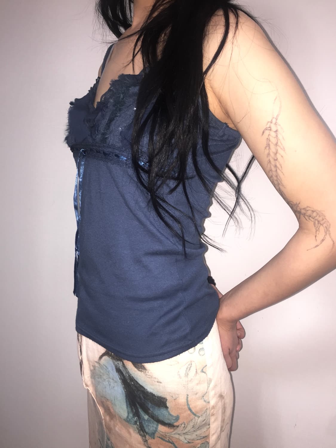 빈티지 디테일 슬리브리스 상품이미지3