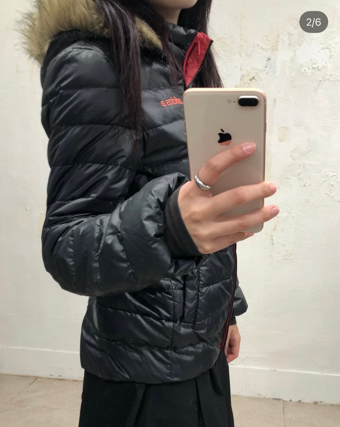 아디다스 퍼후드 경량 패딩 상품이미지2