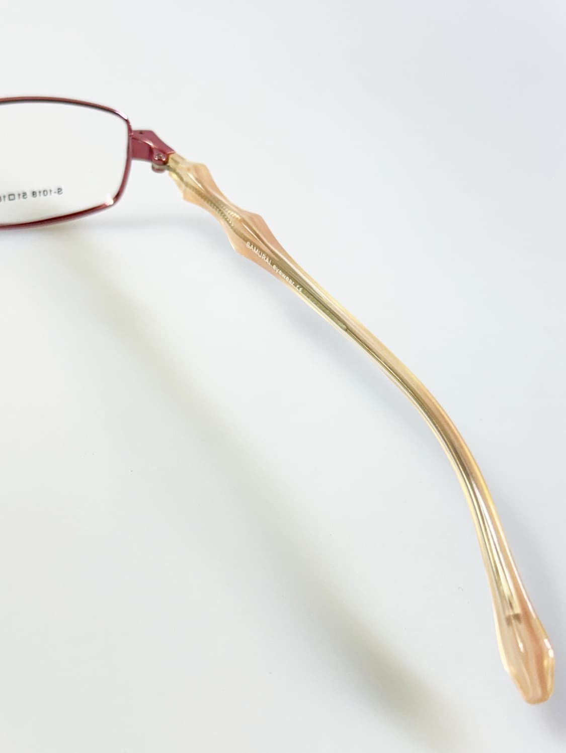 SAMURAI EYEWEAR 핑크 슬림 스퀘어 메탈 빈티지 안경 상품이미지6