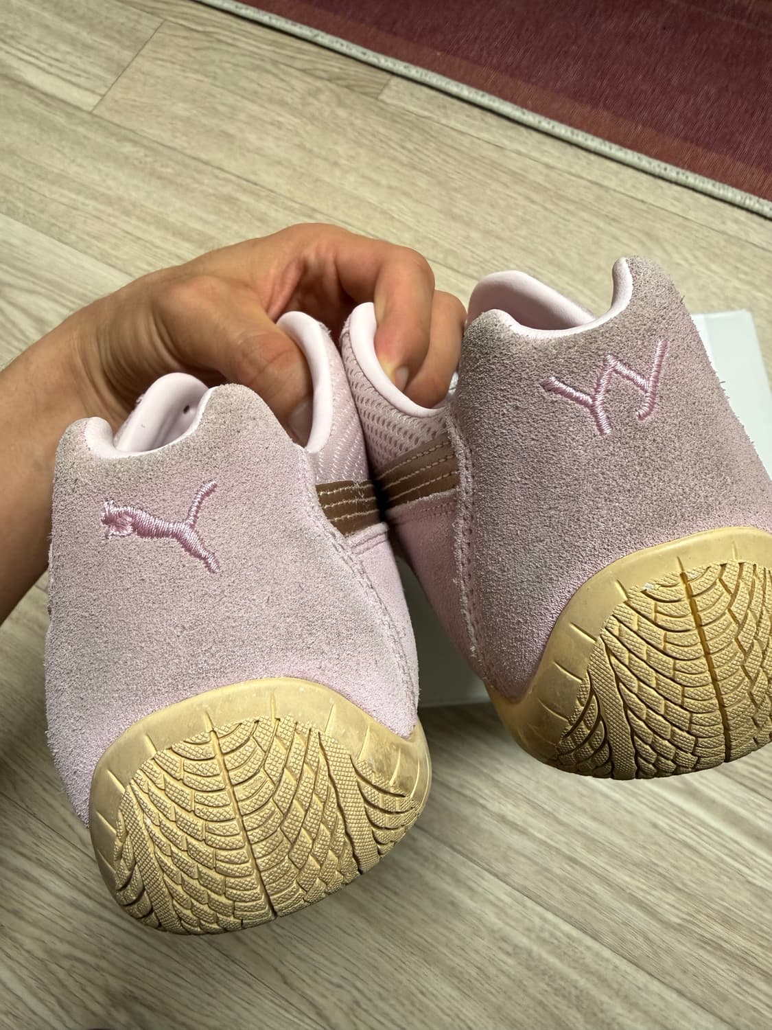 푸마 x 오픈yy 콜라보 스피드캣 핑크 275사이즈 판매 상품이미지5