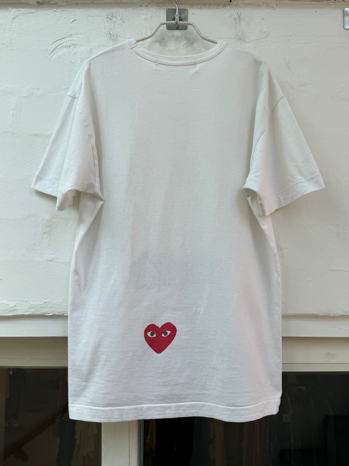 Play Comme des Garcons x CDG 화이트 반팔티 XL 상품이미지7