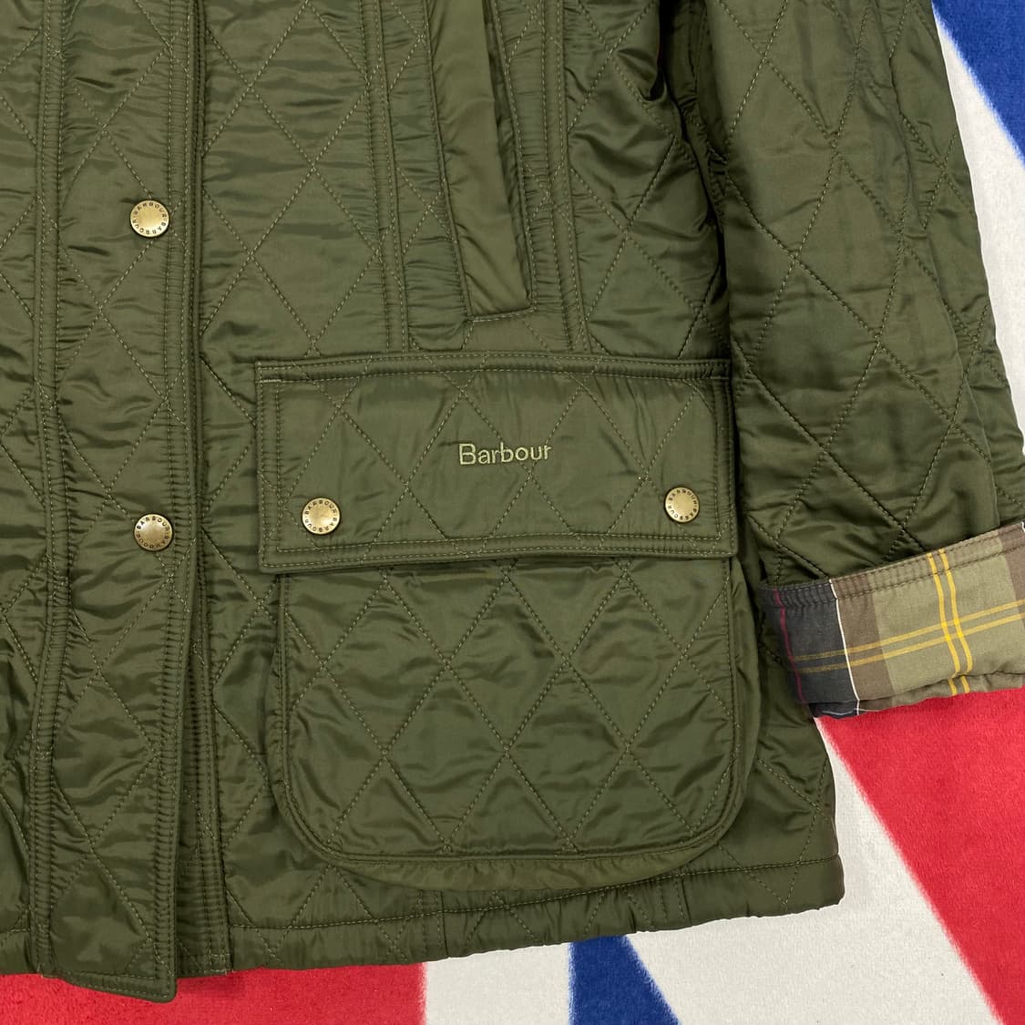 바버 비드넬 퀼팅자켓  uk14 실측 여성66 상품이미지4