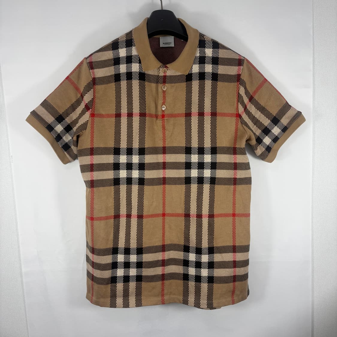 (새상품급)XL 버버리 체크 코튼 자카드 손흥민 폴로셔츠 상품이미지2