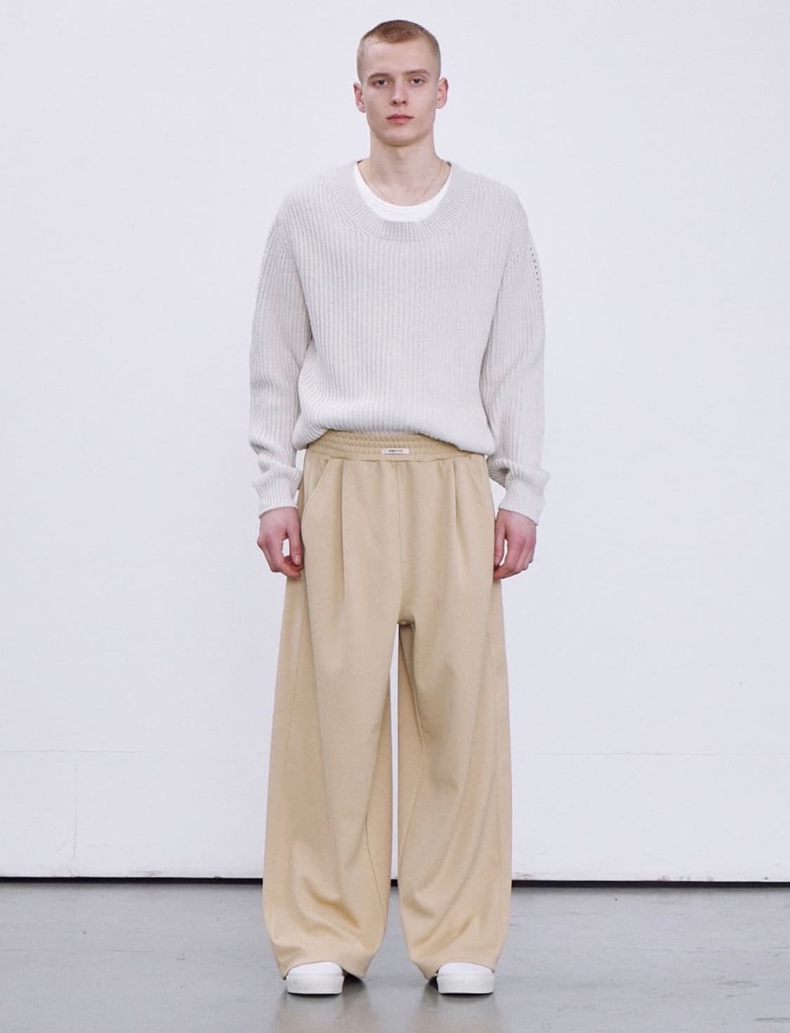 RECTO 렉토 24S/S 트리콧 더블와이드 트레이닝 팬츠 베이지 M / 상품이미지8