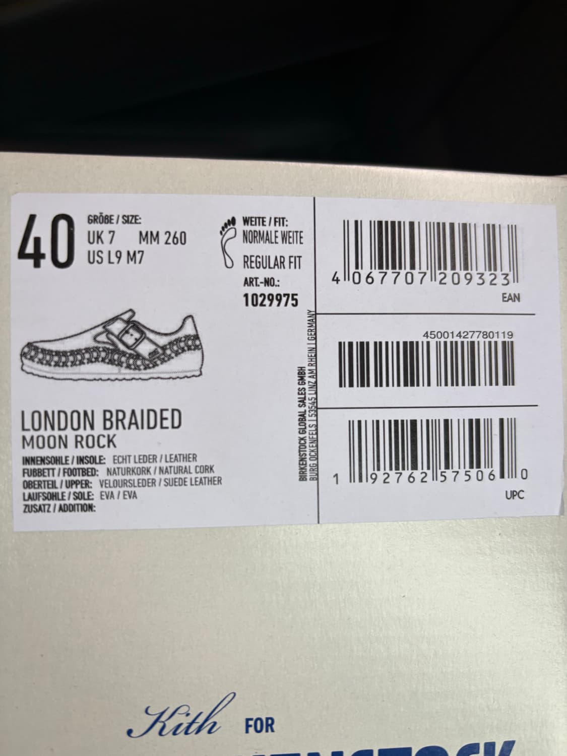 (40) 버켄스탁 x KITH 런던 브레이디드 문락 색상 상품이미지8