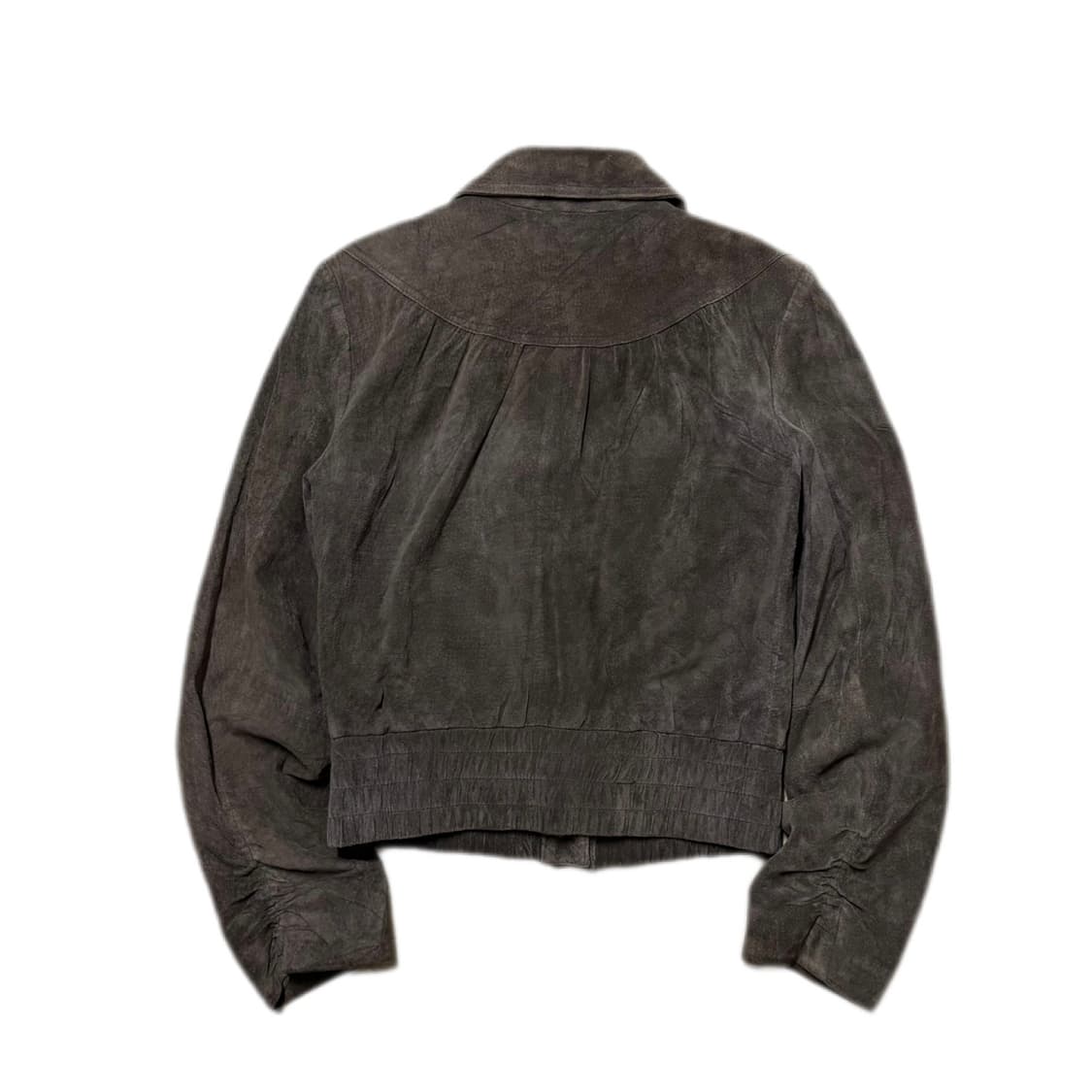 Vintage Suede Leather Crop Jacket 상품이미지4