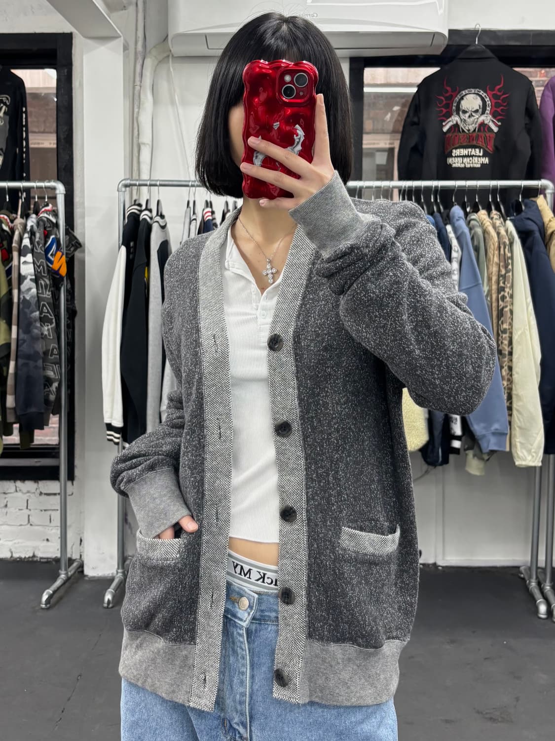 히스테릭 글래머 빅로고 가디건 상품이미지3