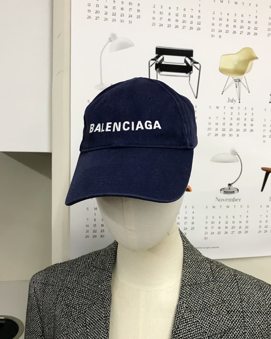 발렌시아가 워시드블루 볼캡 모자 상품이미지8