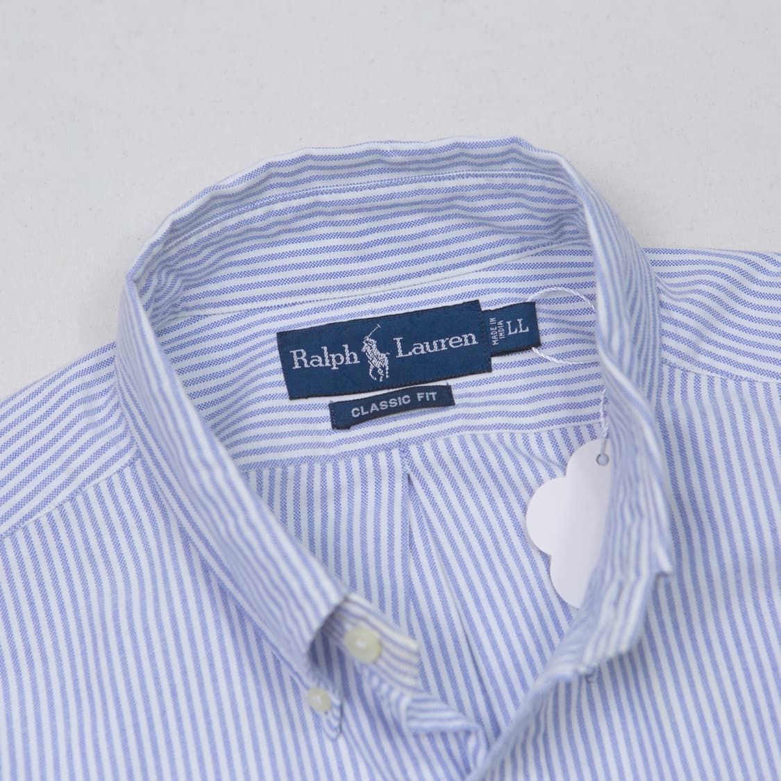 폴로 랄프로렌 옥스포드 스트라이프 셔츠 블루 화이트 상품이미지5