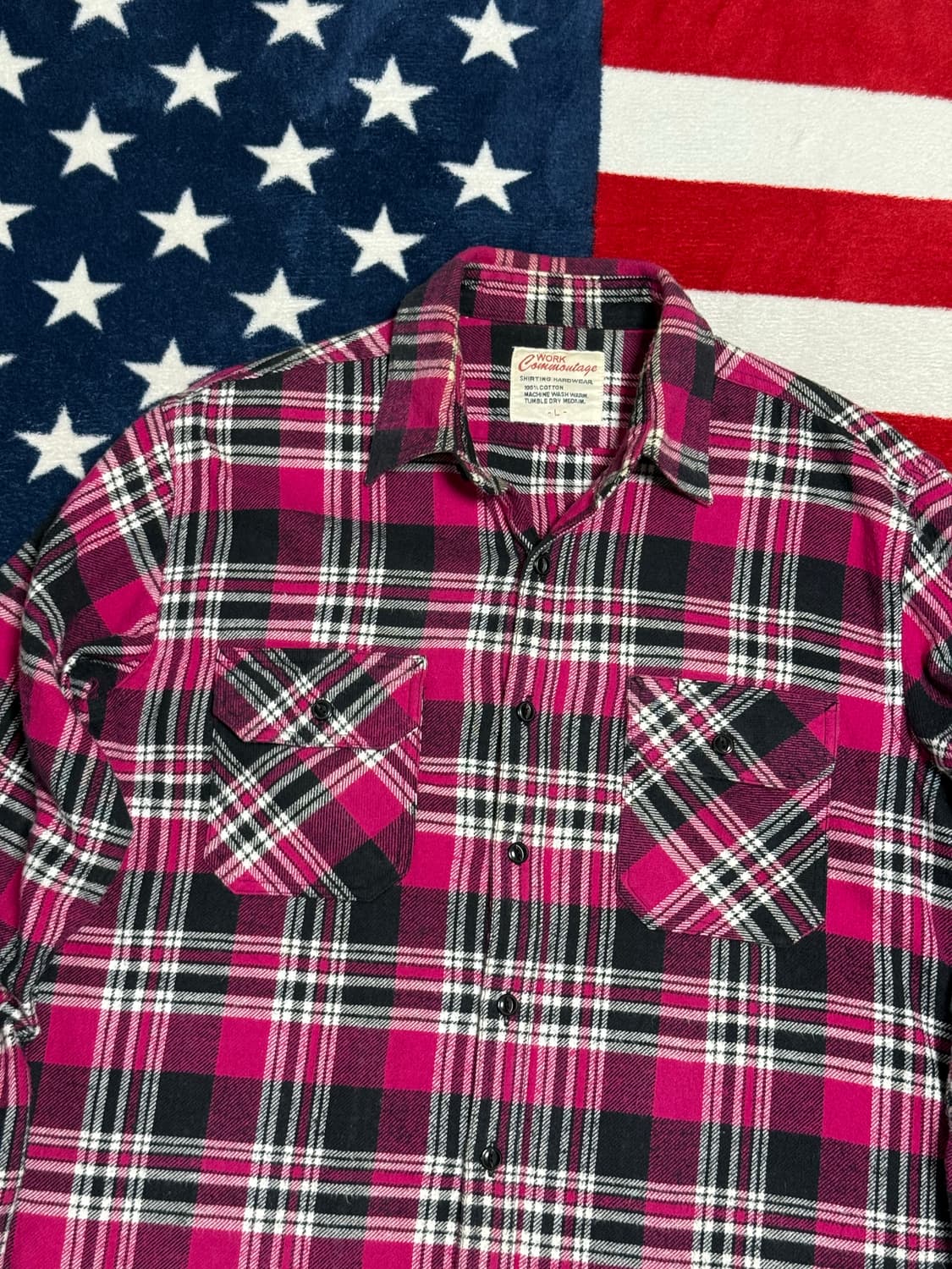 빈티지플란넬셔츠 워크웨어 flannel shirt 타탄체크 vintage 상품이미지5