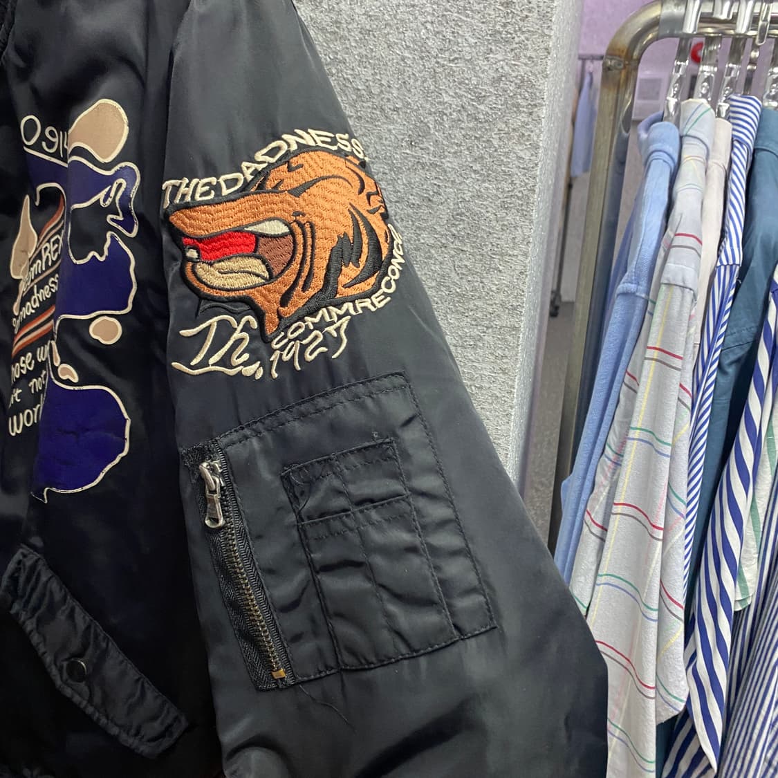 Force J 빈티지 패치 MA-1 항공점퍼 B4280 상품이미지7