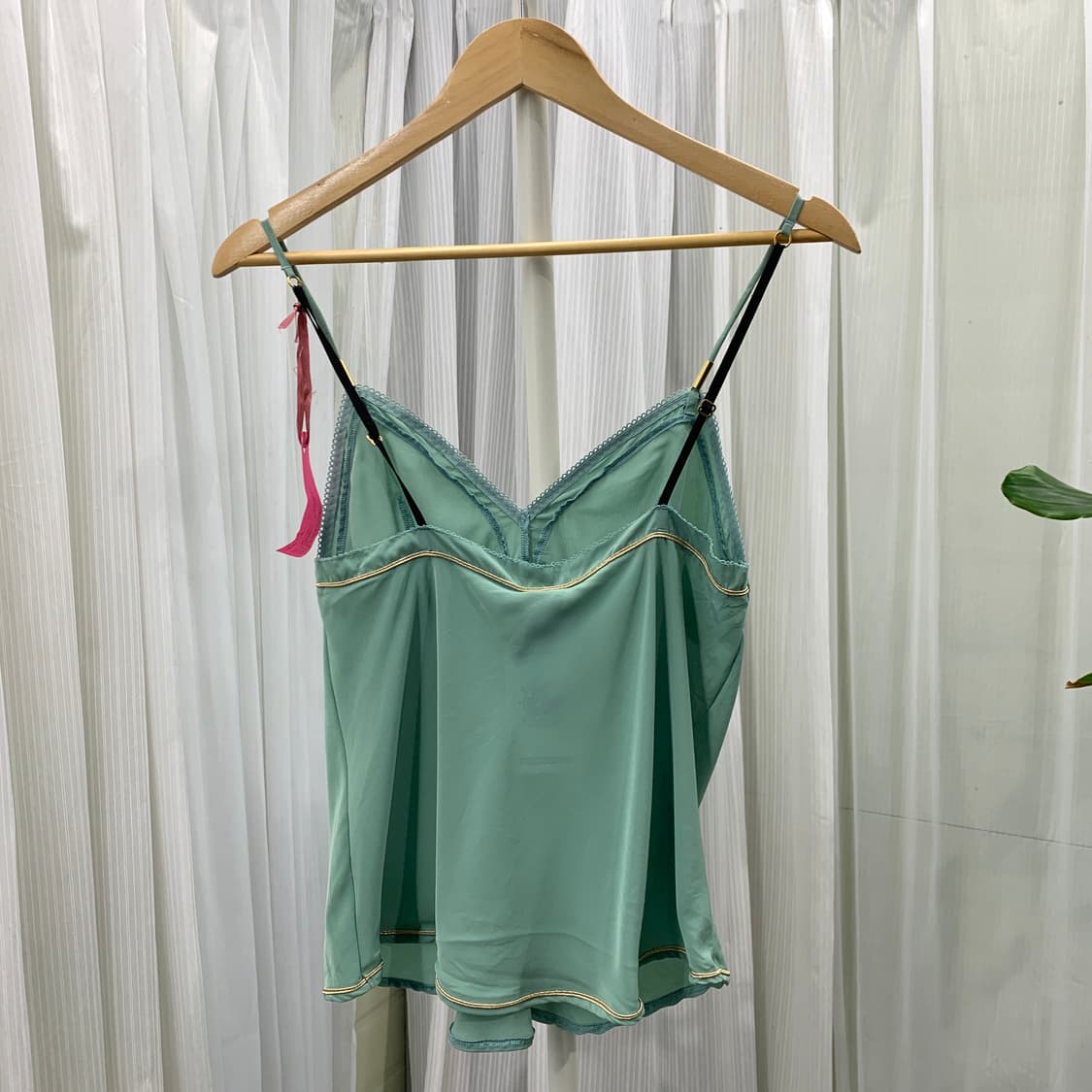 골드 테이핑 포인트 민트 캐미솔 탑  1737 상품이미지2