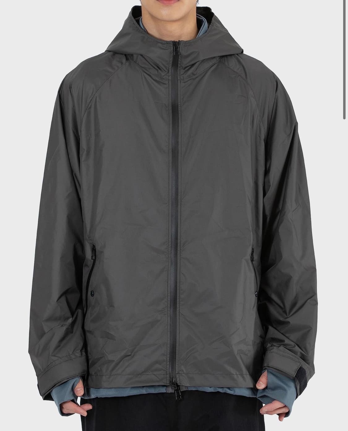 민즈와일 아이스터치 오버랩 자켓 차콜(져지+바람막이 105사이즈감) 상품이미지4