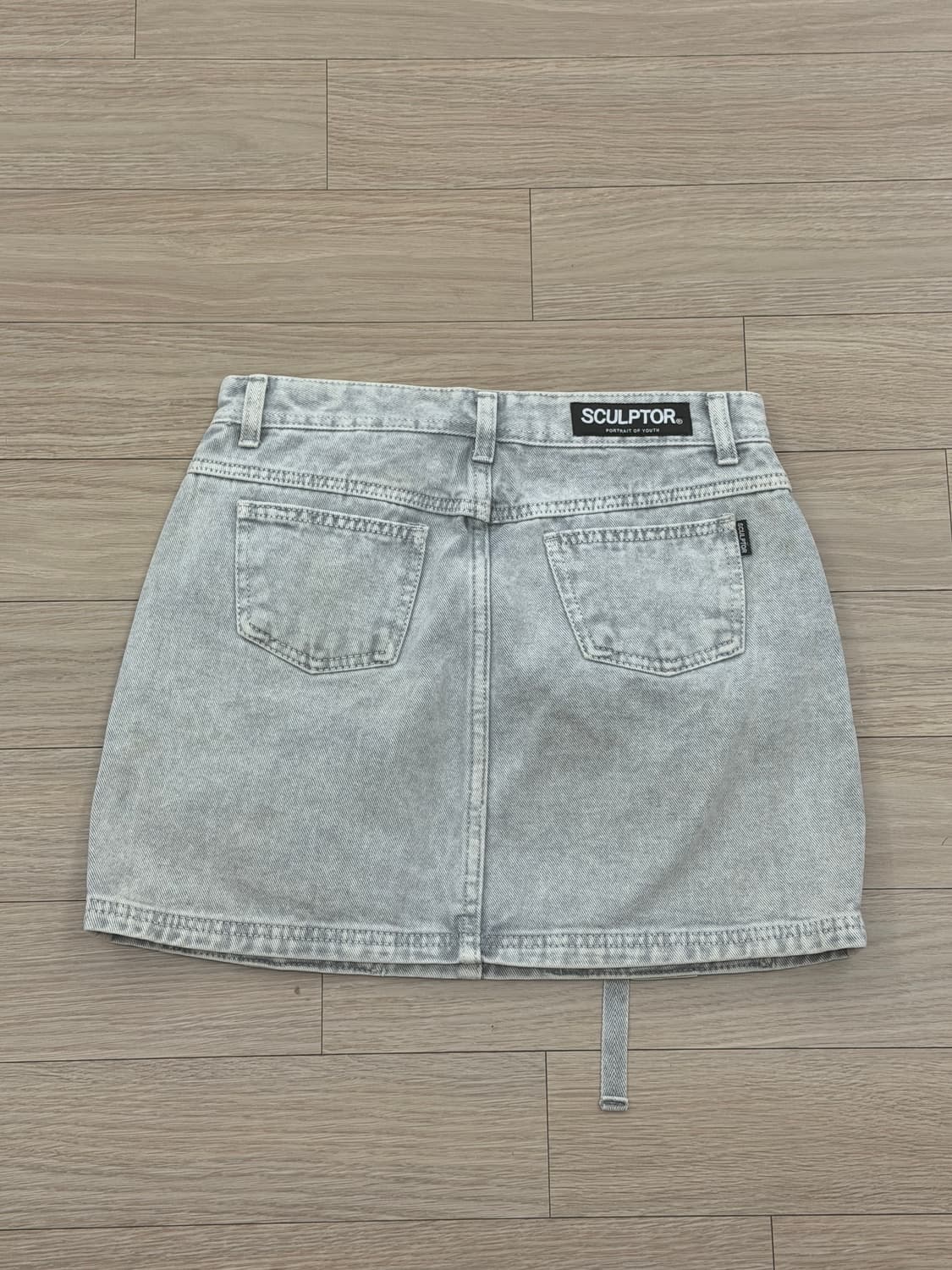 스컬프터 카고 데님 스커트 상품이미지2