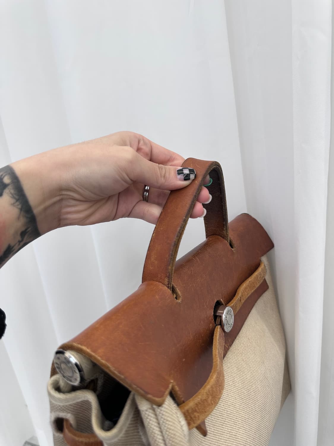 (빈티지) 에르메스 캔버스 에르백팩 상품이미지3