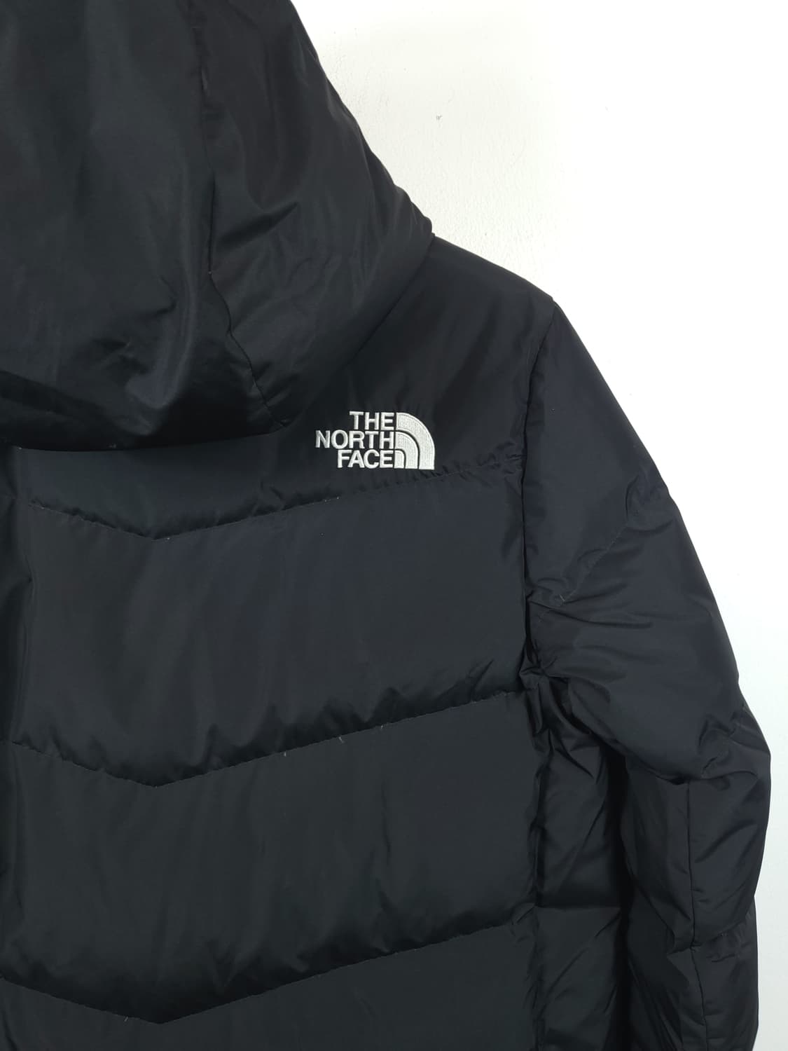노스페이스 구스다운 롱패딩 블랙 85 XS 새제품급 상품이미지5