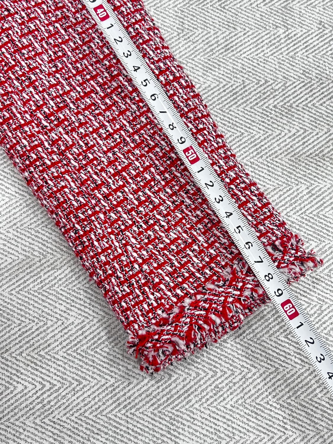 지고트 레드 트위드 자켓 55-66사이즈 상품이미지9