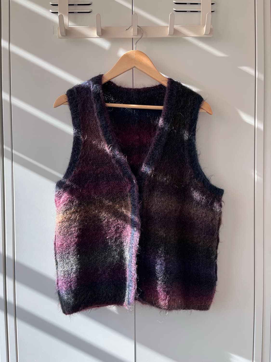 Vintage 모헤어 그라데이션 니트 조끼 가디건 상품이미지1