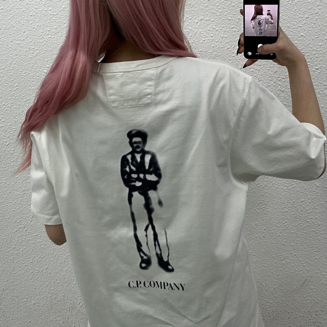 CP컴퍼니 휴먼 프린팅 화이트 반팔 상품이미지2