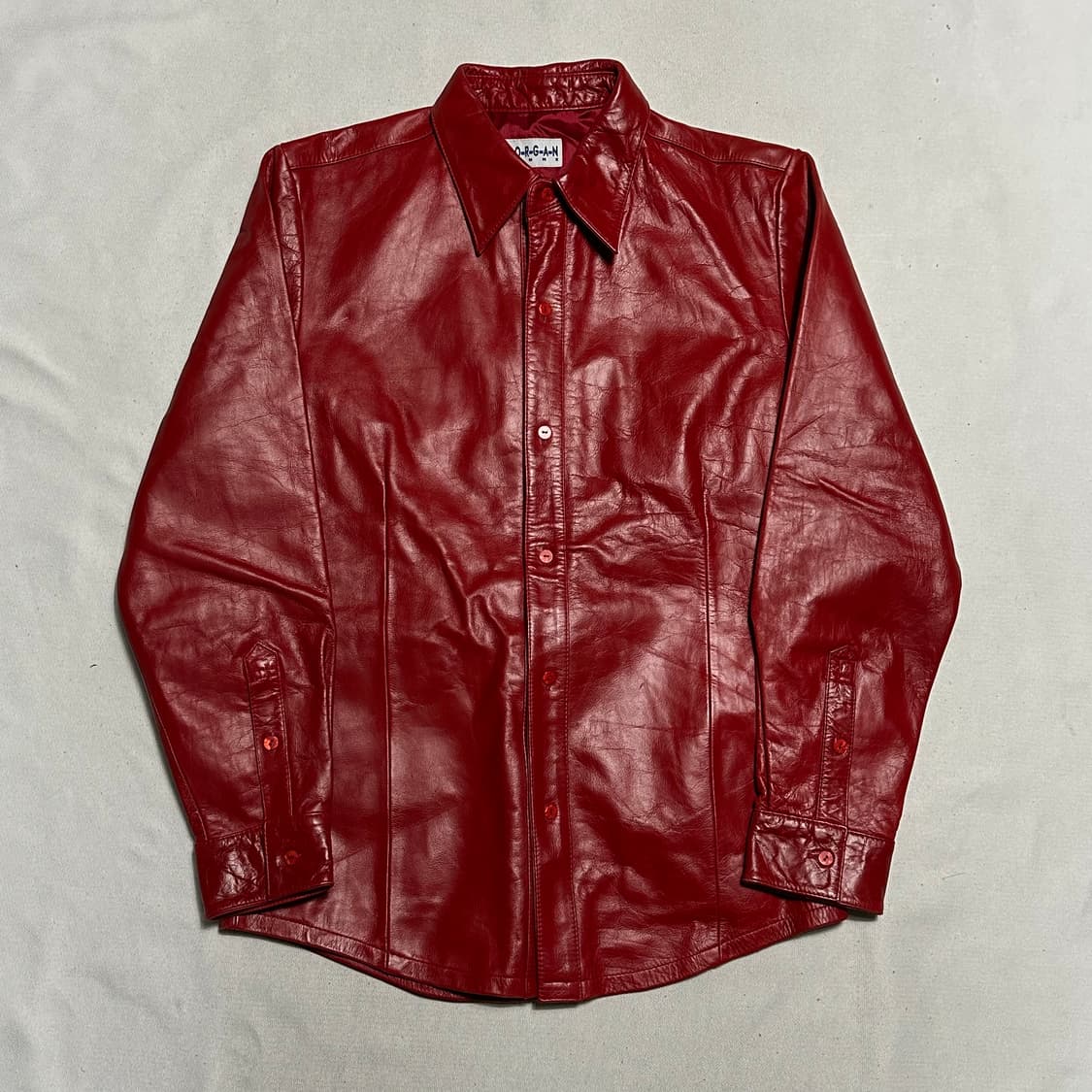 L vtg 레드레더 셔츠 자켓 상품이미지2