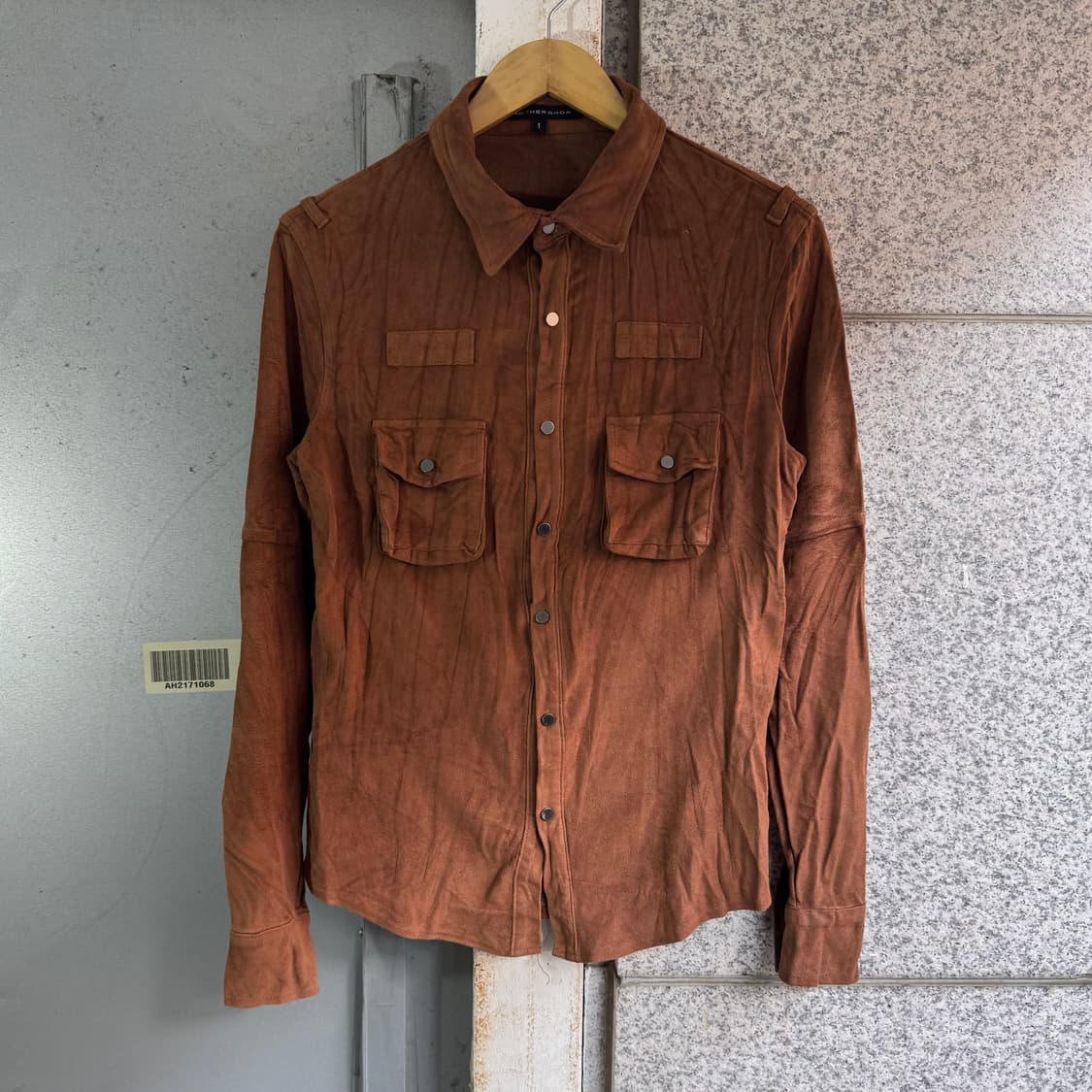 어나더샵 투포켓 웨스턴 스웨이드 셔츠 상품이미지1