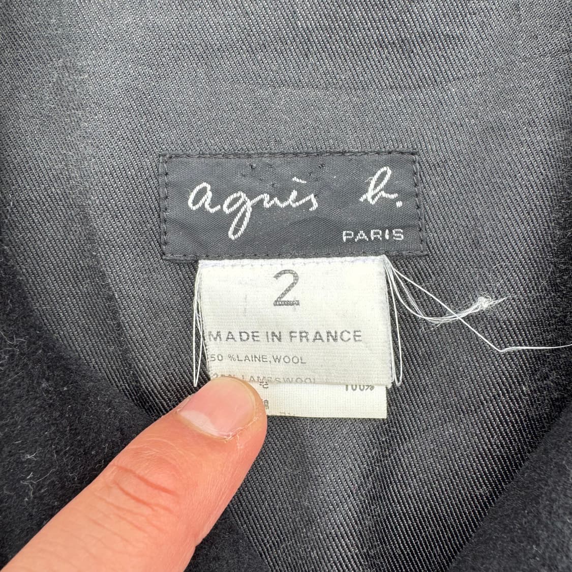 [L] Agnes B 아네스베 캐시미어혼방 울 자켓 상품이미지8