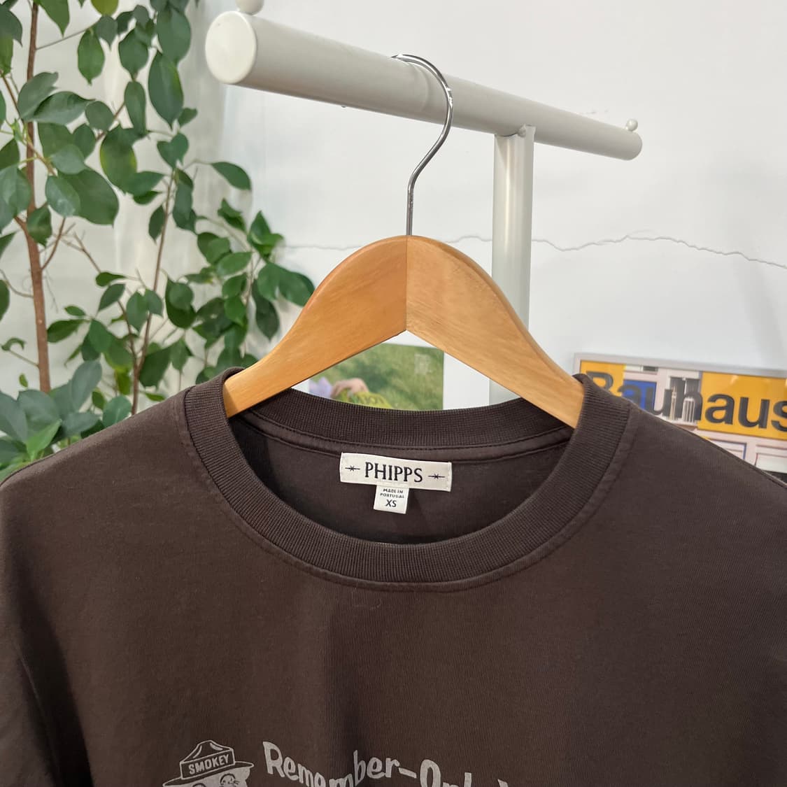 핍스 슬로건 프린트 반팔 티셔츠 XS 상품이미지3