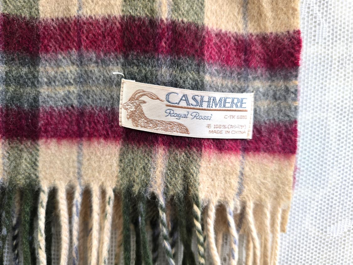 캐시미어 100% 체크 머플러 상품이미지2