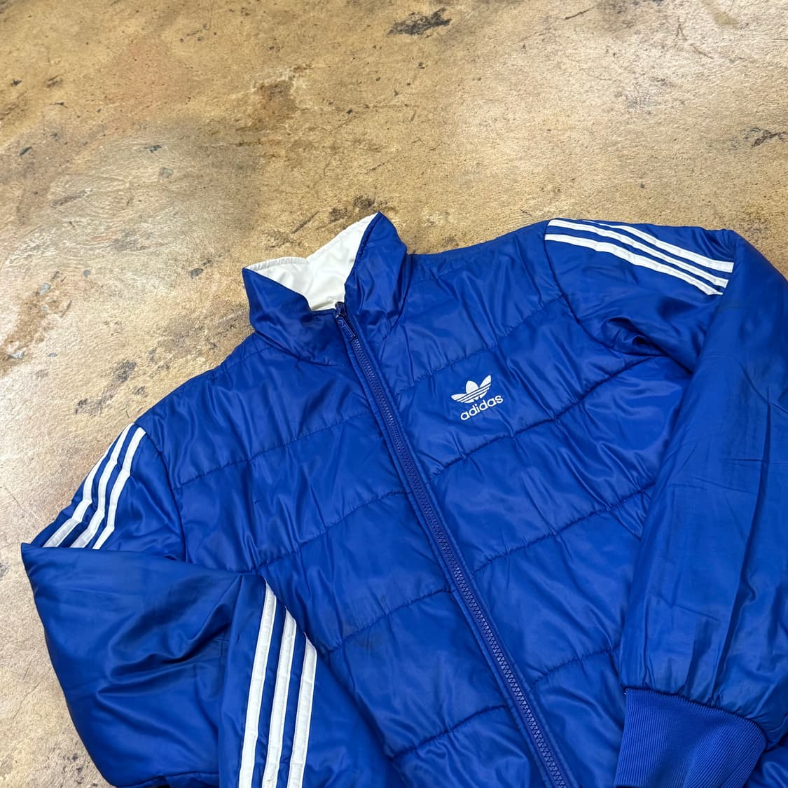 [정품] 아디다스 첼시 블루 파란색 양면 패딩 점퍼 b15 상품이미지1
