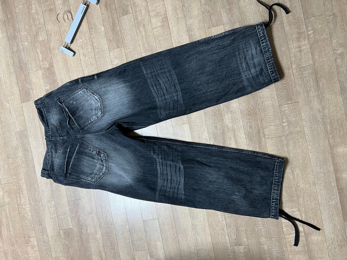 논노드 더블 포켓 재패니스 데님 워시드 블랙 1사이즈 상품이미지2