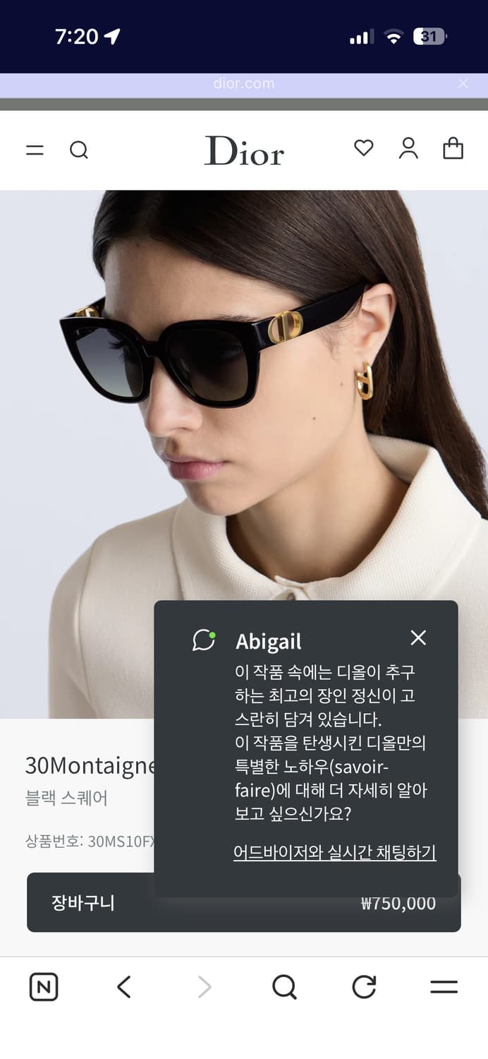 디올 30 몽테인 선글라스 상품이미지6