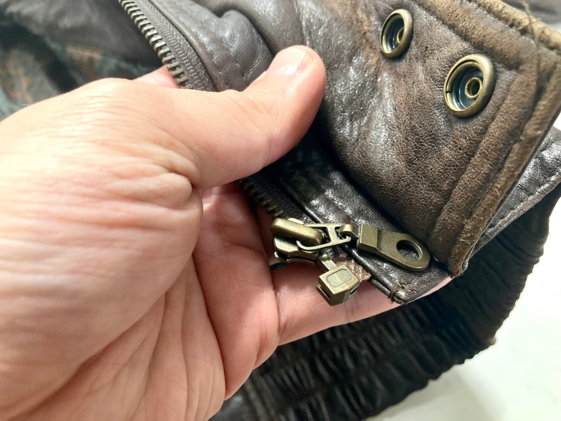 90s 아토믹 양가죽 램스킨 레더 봄버 자켓 100-105 상품이미지8